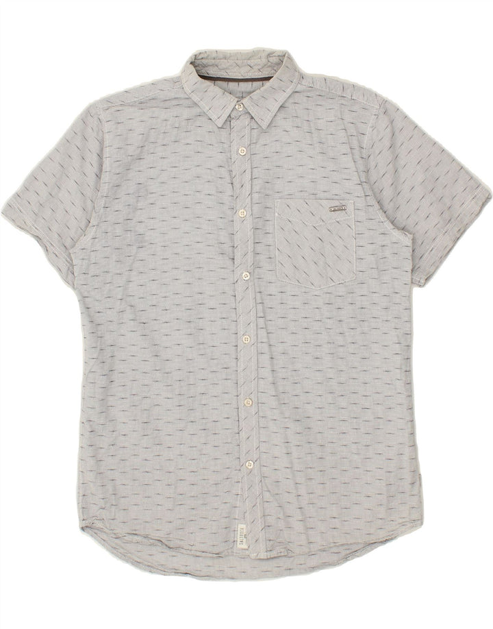 SALTROCK Mens Short Sleeve Shirt Medium Grey Pinstripe Vintage Saltrock and Second-Hand Saltrock from Messina Hembry 