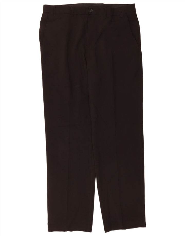 Pantaloni chino drepți croiți pentru bărbați Marks & Spencer W36 L33 negri