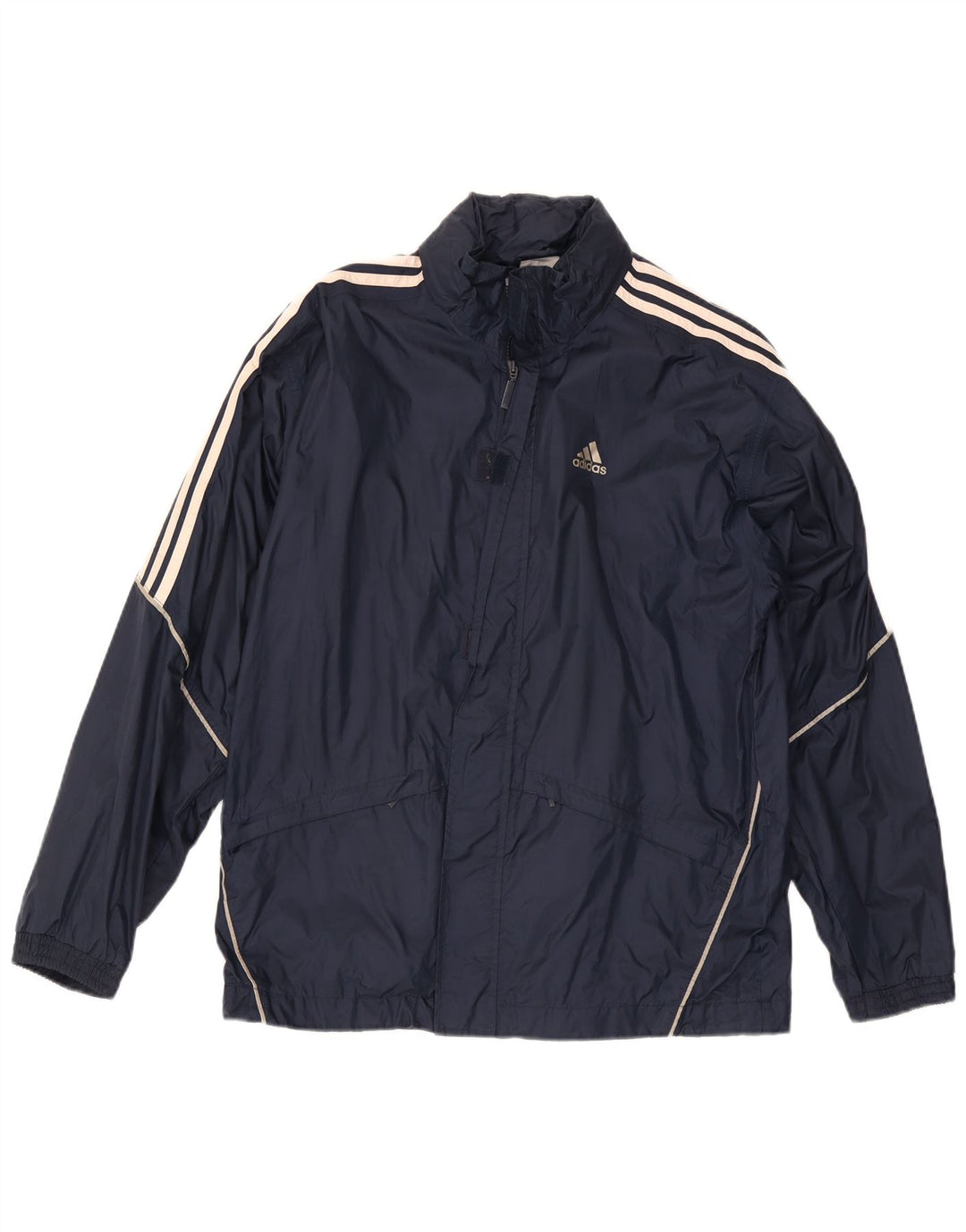Jachetă de ploaie cu glugă pentru bărbați Adidas UK 36 Poliamidă, albastru-marin mic