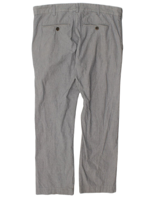 Pantaloni chino drepți pentru bărbați Marlboro Classics W38 L30, gri cu dungi