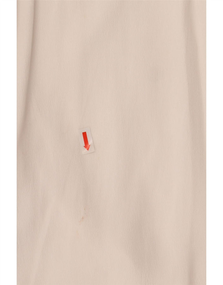 CARACTERE Womens Front Tie Shirt Blouse UK 10 Small  White Acetate Vintage Caractere and Second-Hand Caractere from Messina Hembry 