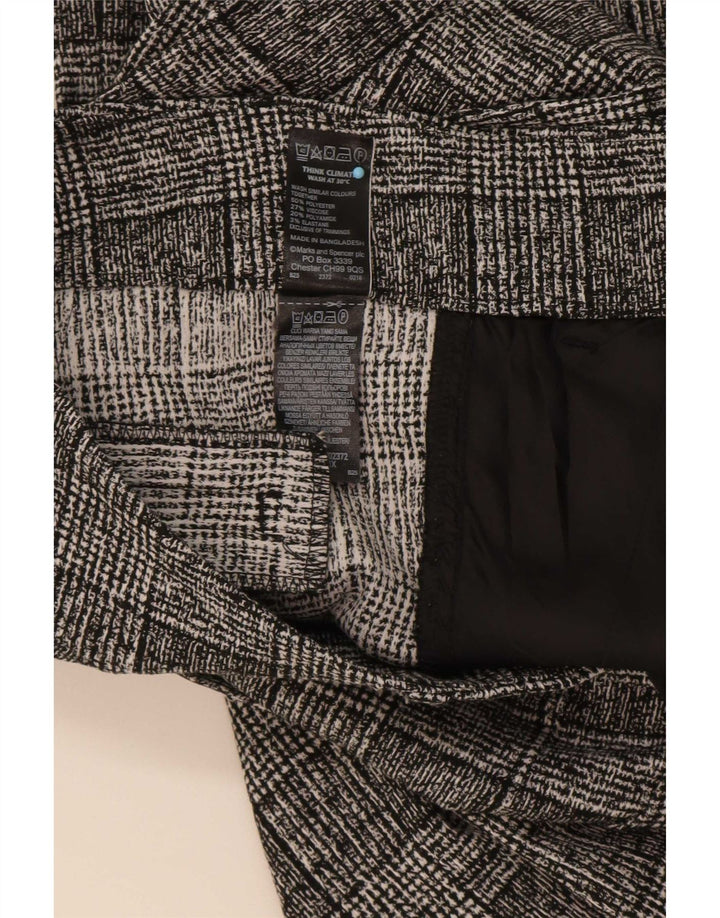 Pantaloni de costum pentru femei Marks & Spencer UK 14 Large W34 L32 Gri Check