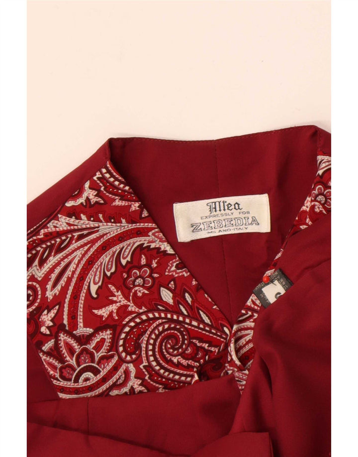 Vestă pentru bărbați vintage, mătase mică, roșie, cachetă
