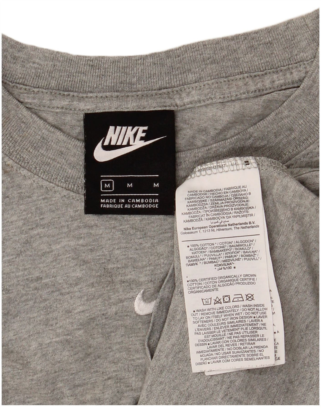 Tricou pentru bărbați NIKE Top din bumbac gri mediu