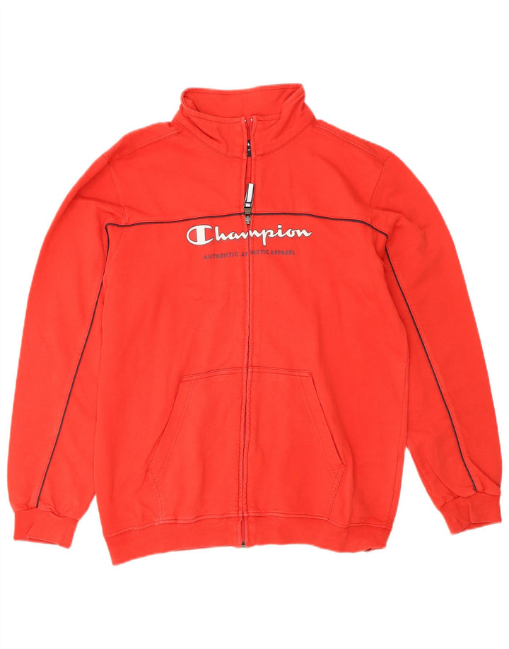 Jachetă de top pentru trening cu grafică Champion Boys 13-14 ani XL bumbac roșu