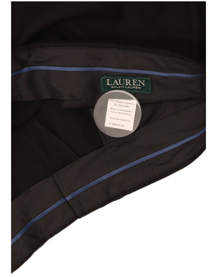 Pantaloni drepți RALPH LAUREN pentru bărbați L38 L30 Poliester negru