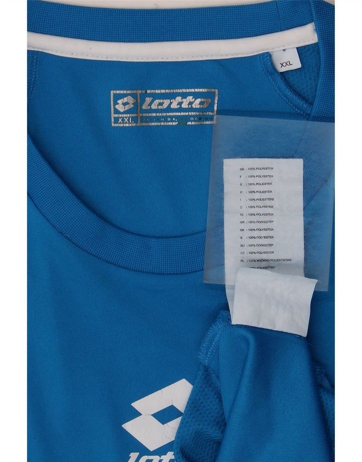 Tricou Bărbați Lotto Top 2XL Albastru Poliester Bloc de culoare