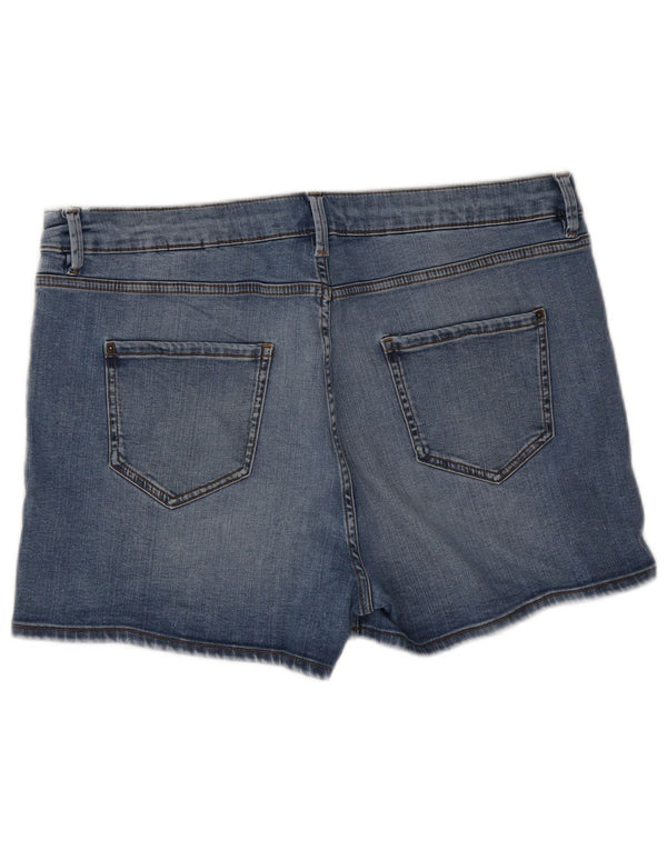 Pantaloni scurți din denim pentru femei Marks & Spencer UK 18 XL W36 Bumbac albastru