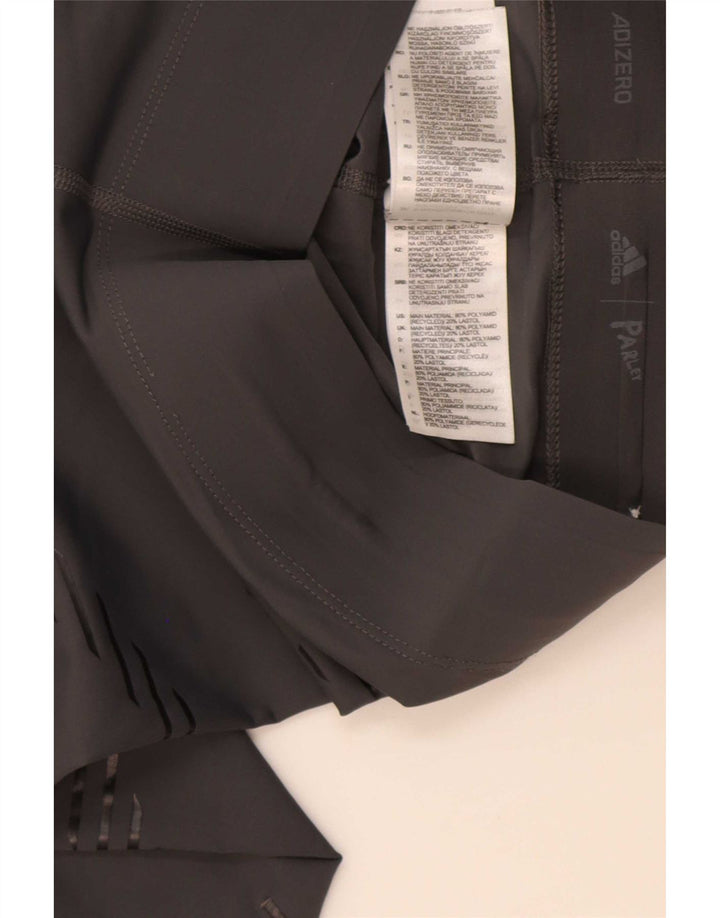 Leggings Climalite Adidas pentru femei UK 8/10 Poliamidă cu dungi mici, gri