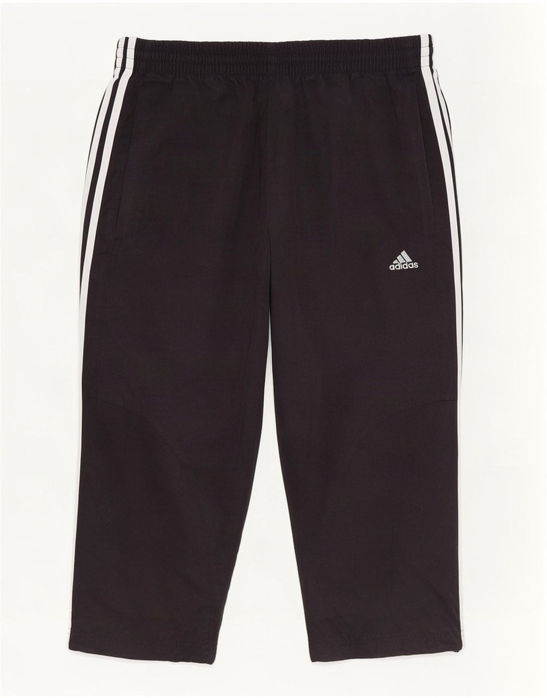 Pantaloni de trening Capri Adidas pentru femei UK 10 Poliester negru mic