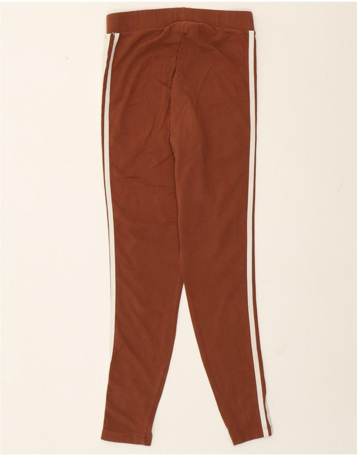Leggings pentru femei Adidas UK 12, bumbac maro mediu