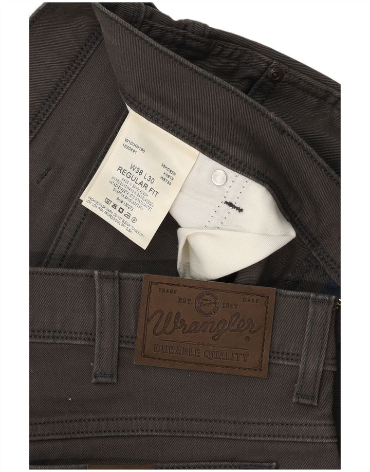Blugi drepti pentru bărbați Wrangler W38 L30 bumbac gri
