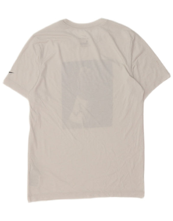 Tricou grafic Nike Dri Fit pentru bărbați Top mic, alb, bumbac