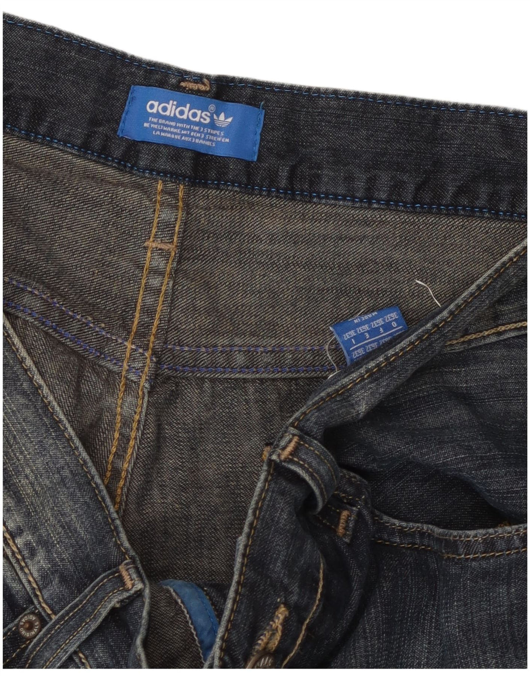 Blugi drepti pentru bărbați ADIDAS W36 L32 bleumarin