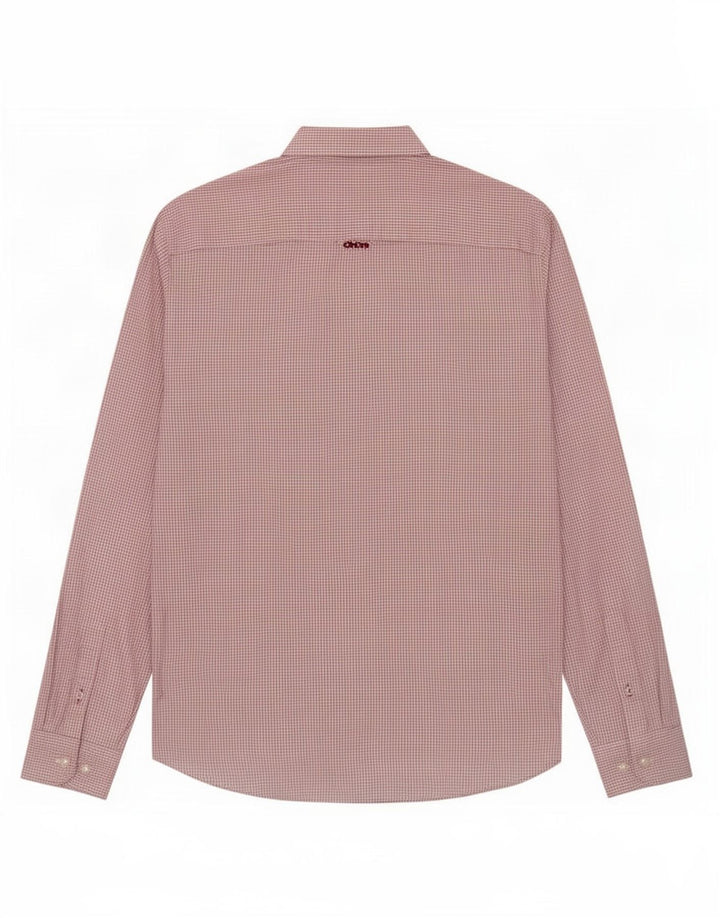Crew Clothing Cămașă Slim Fit pentru bărbați, bumbac cu carouri roșii medii