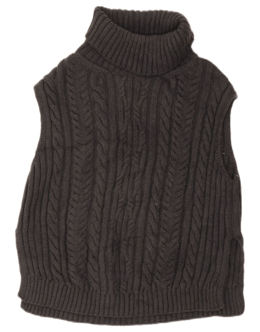 Marks & Spencer Womens Oversized Vest Tank Top UK 10 Small Gri Acrilic