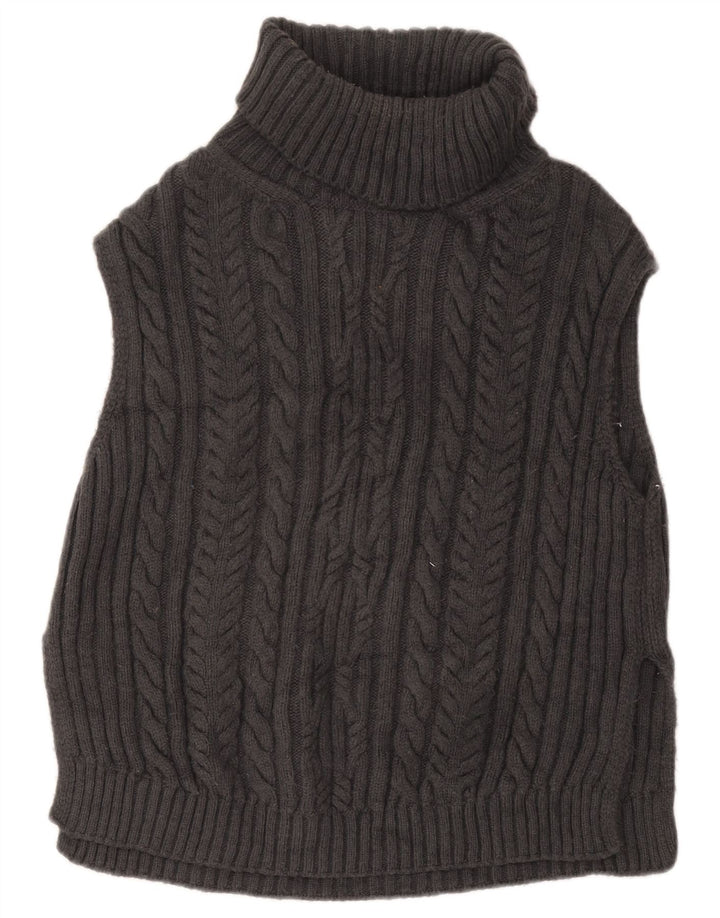 Marks & Spencer Womens Oversized Vest Tank Top UK 10 Small Gri Acrilic