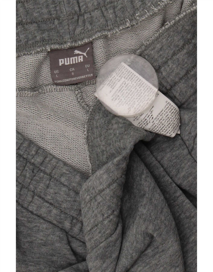 Pantaloni scurți sport Puma pentru bărbați, mari, gri, bumbac