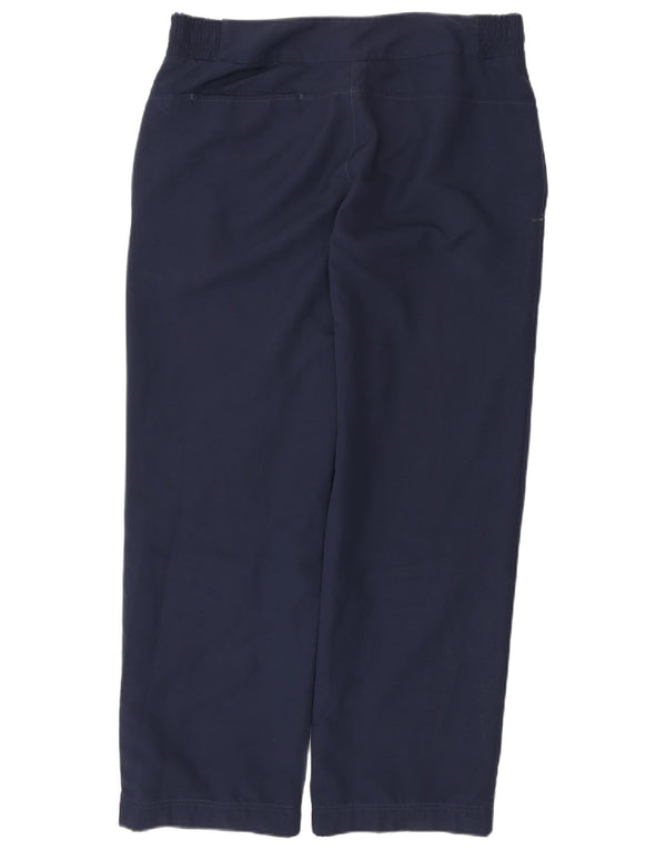 Pantaloni chino drepți REEBOK pentru femei, mari W34 L30, poliester bleumarin