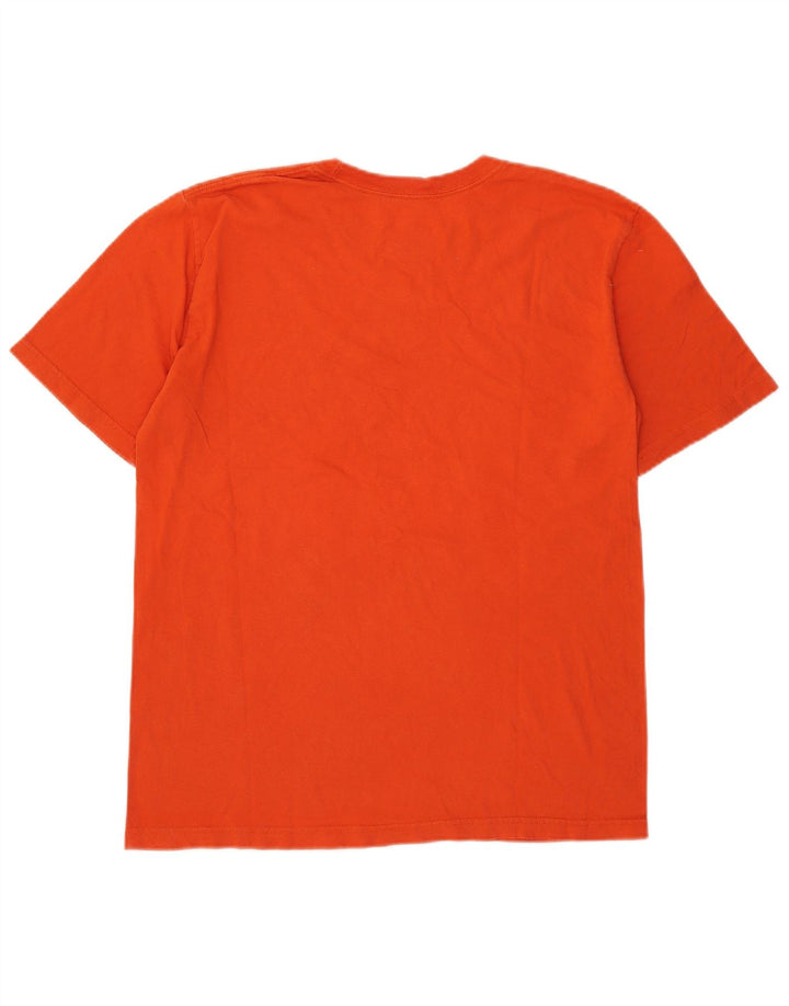 Tricou grafic pentru bărbați Nike Regular Fit Top din bumbac portocaliu mediu