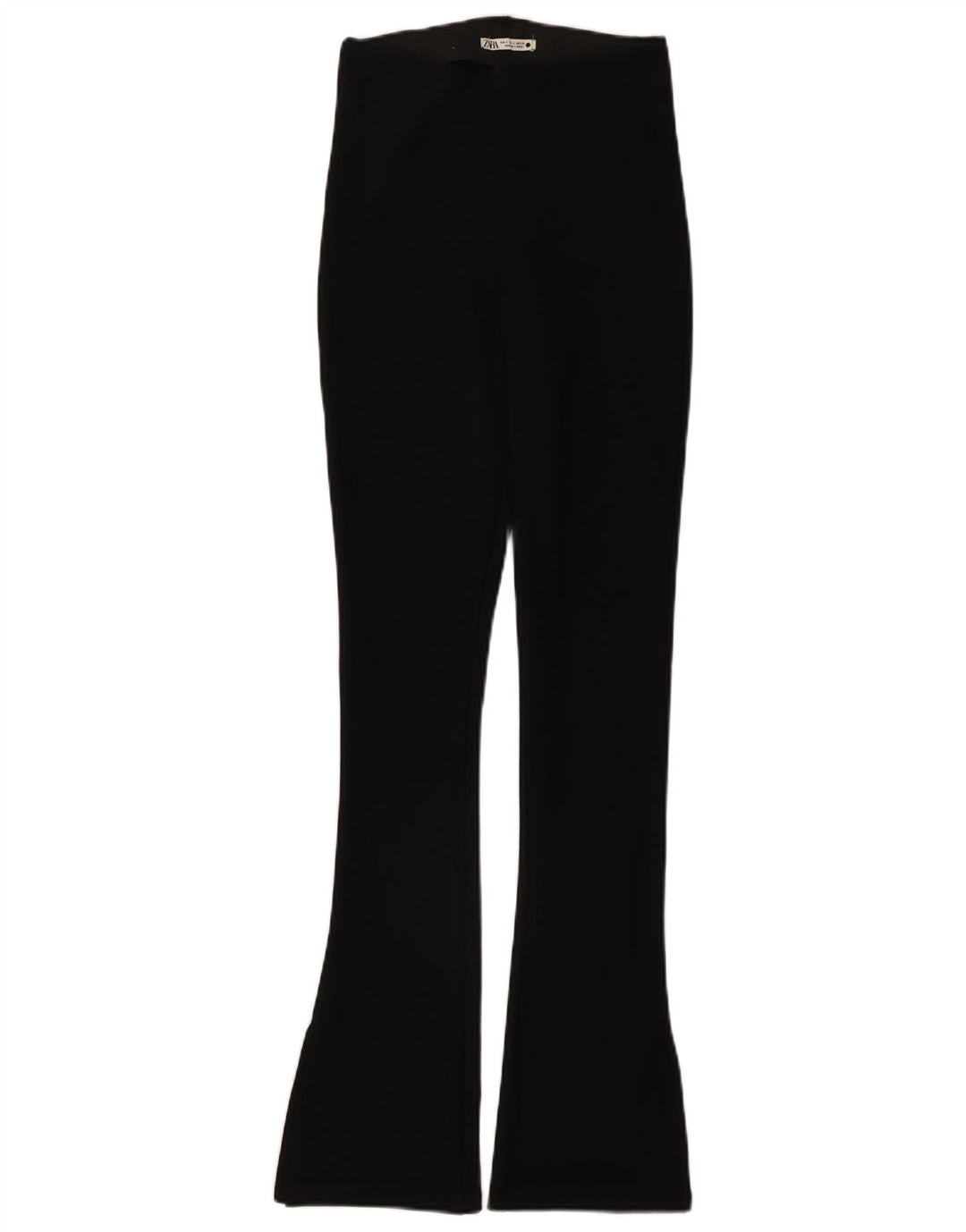 Pantaloni casual pentru femei Flare Zara Mici L26 L32 Poliester negru