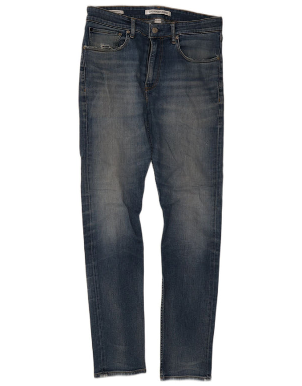 Blugi skinny pentru bărbați Calvin Klein W32 L32 Bumbac albastru