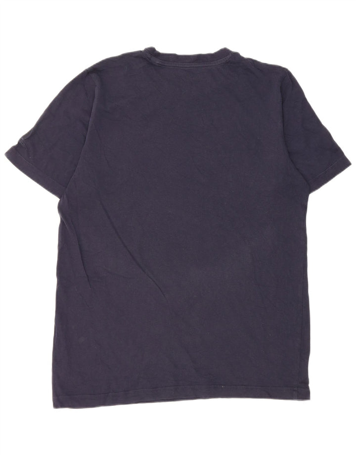 Tricou grafic pentru bărbați Adidas Top mediu din bumbac bleumarin