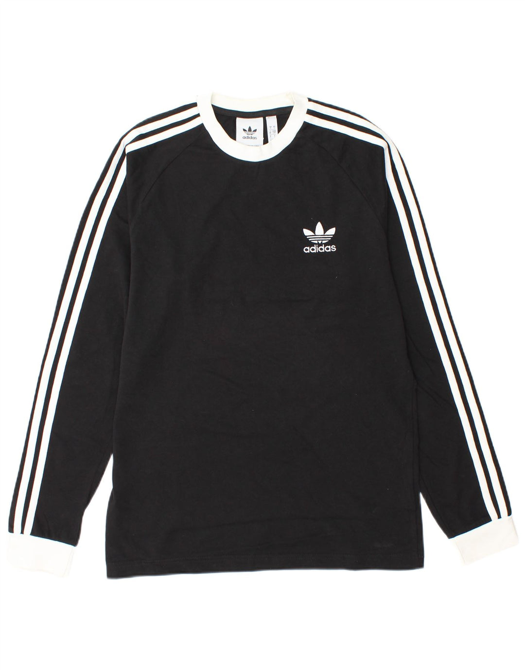 Top pentru bărbați Adidas cu mânecă lungă, mic, negru, bumbac