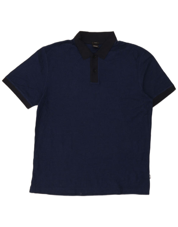 Cămașă polo pentru bărbați Hugo Boss Slim Fit 2XL, bumbac bleumarin