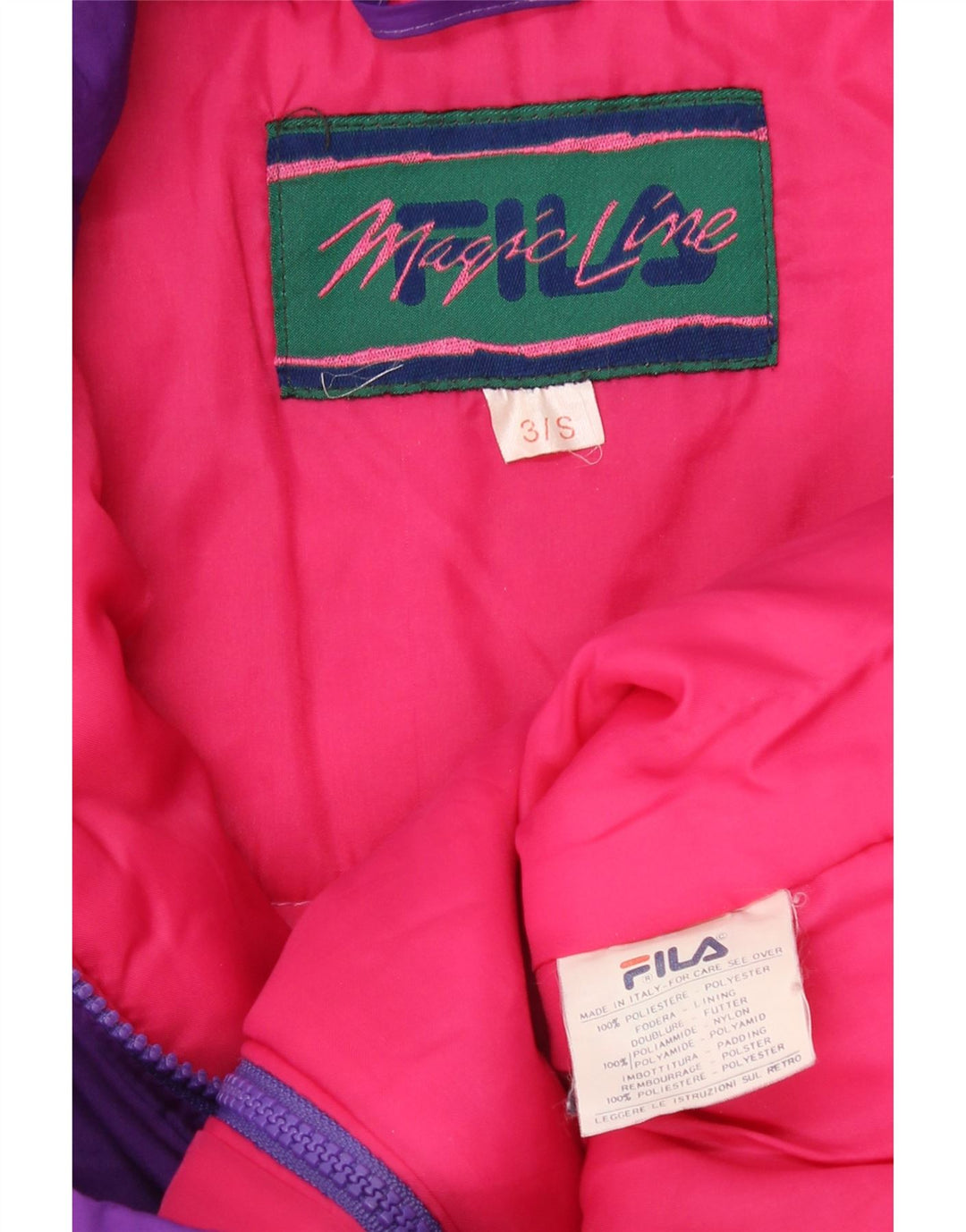 Jachetă de vânt pentru bărbați FILA Magic Line, cu tăiere lentă, UK 36, violet mic