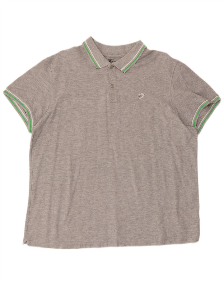 Tricou polo pentru bărbați Lotto 2XL bumbac gri
