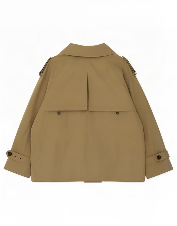 Trenci scurt dama Et Vous UK 20 2XL Kaki Poliester