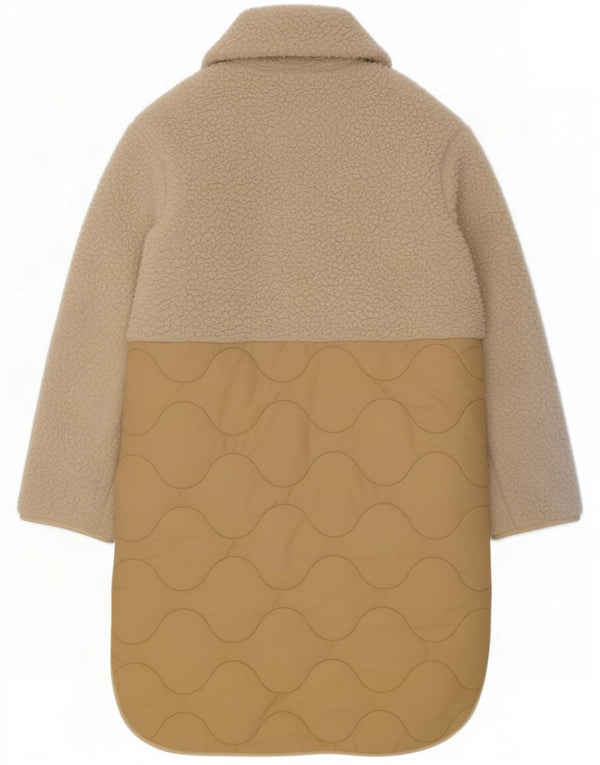 Palton capitonat supradimensionat pentru femei Abercrombie & Fitch UK 6 XS bej color block