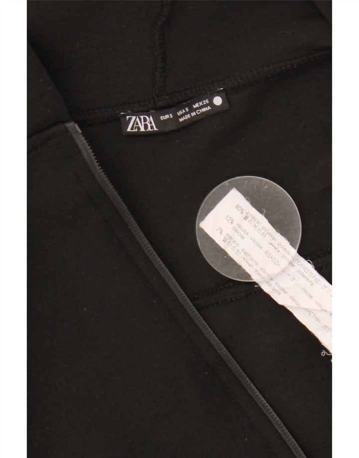 Pulover pentru femei Zara, supradimensionat, cu fermoar, UK 10, poliester negru mic