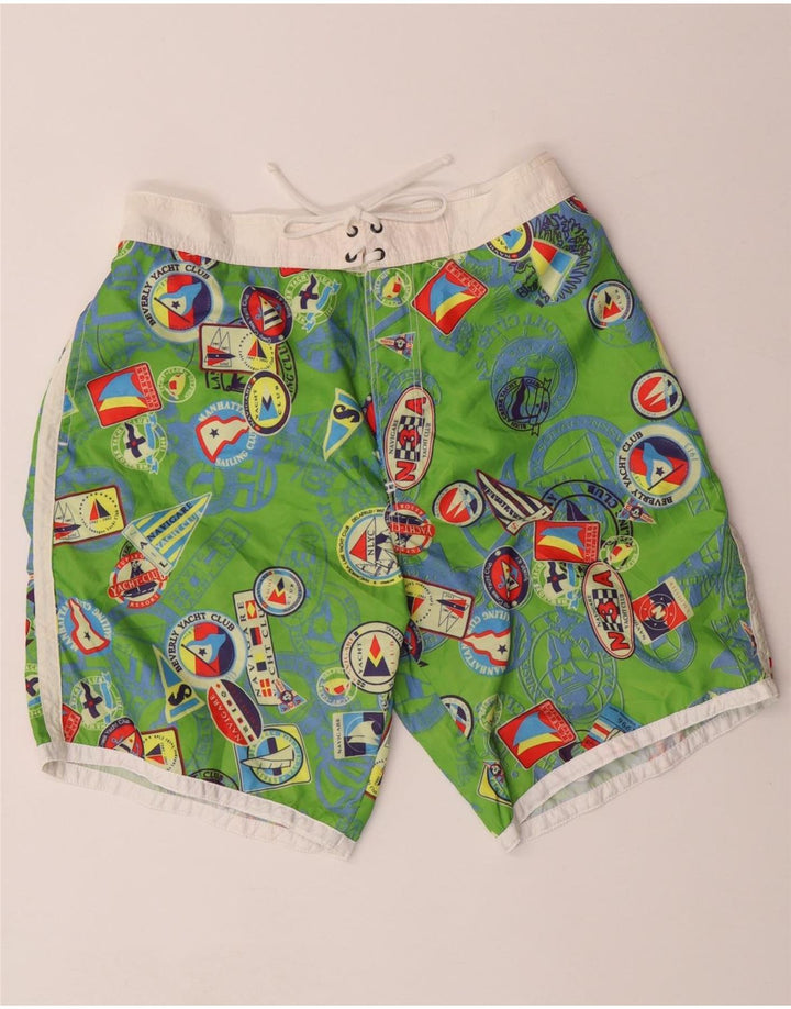 Pantaloni scurți de înot grafic pentru bărbați NAVIGARE IT 50 Large Green