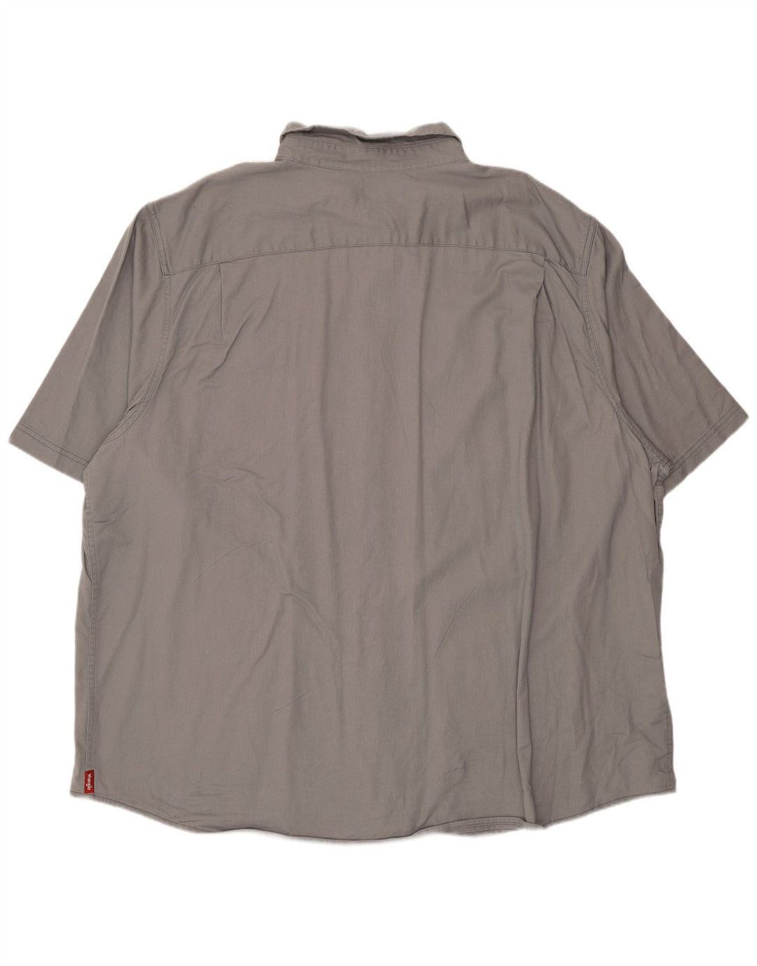 Cămașă cu mânecă scurtă Wrangler pentru bărbați, bumbac gri 3XL