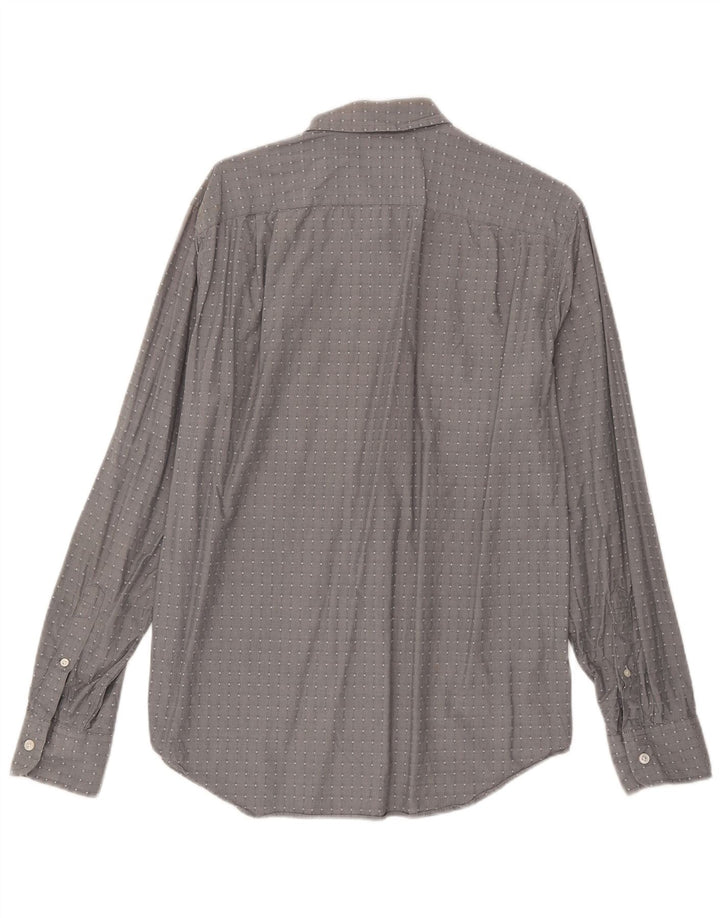 Cămașă pentru bărbați J. Crew, bumbac geometric, gri mediu