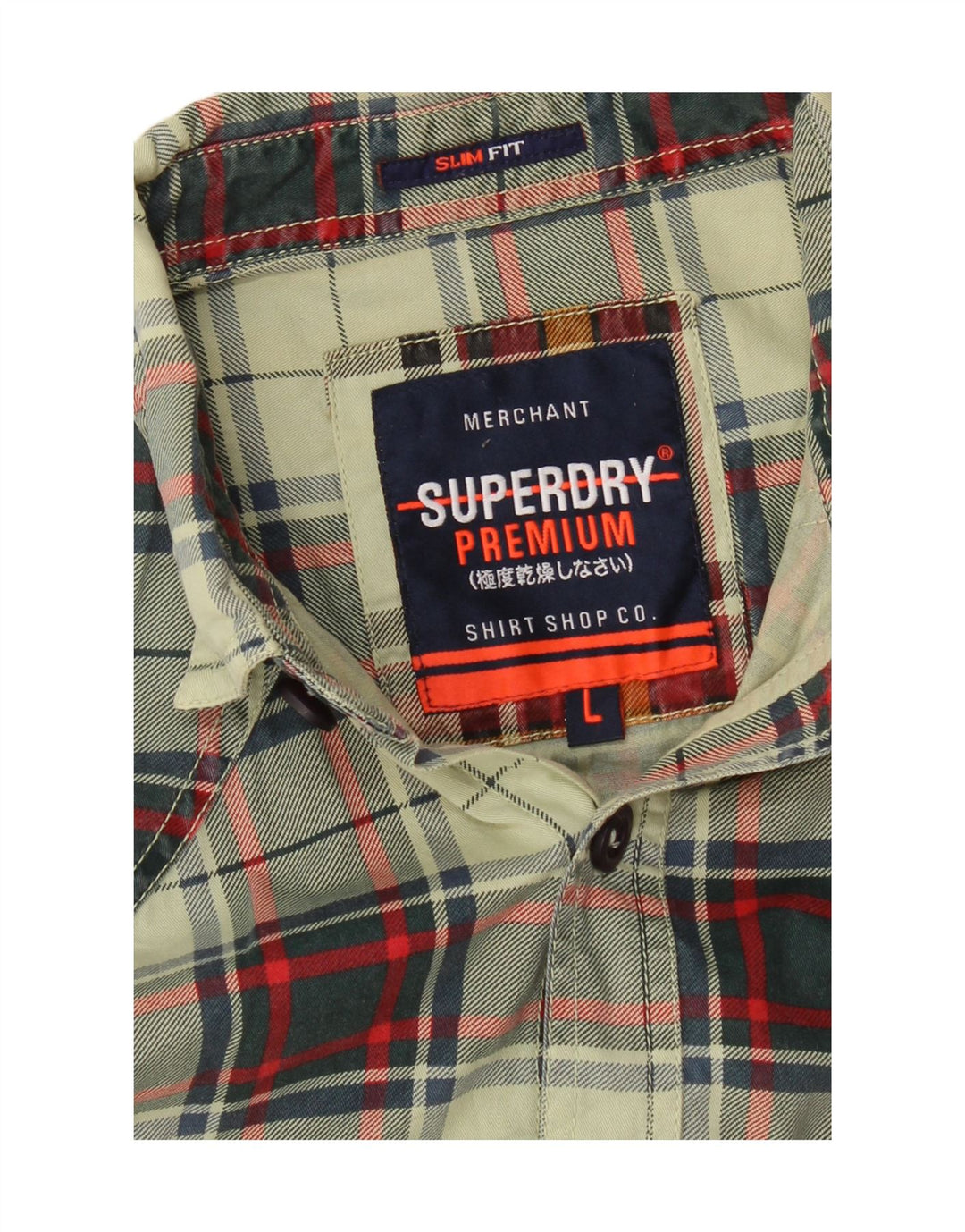Cămașă Superdry pentru bărbați, cu carouri, de flanel, mare, verde