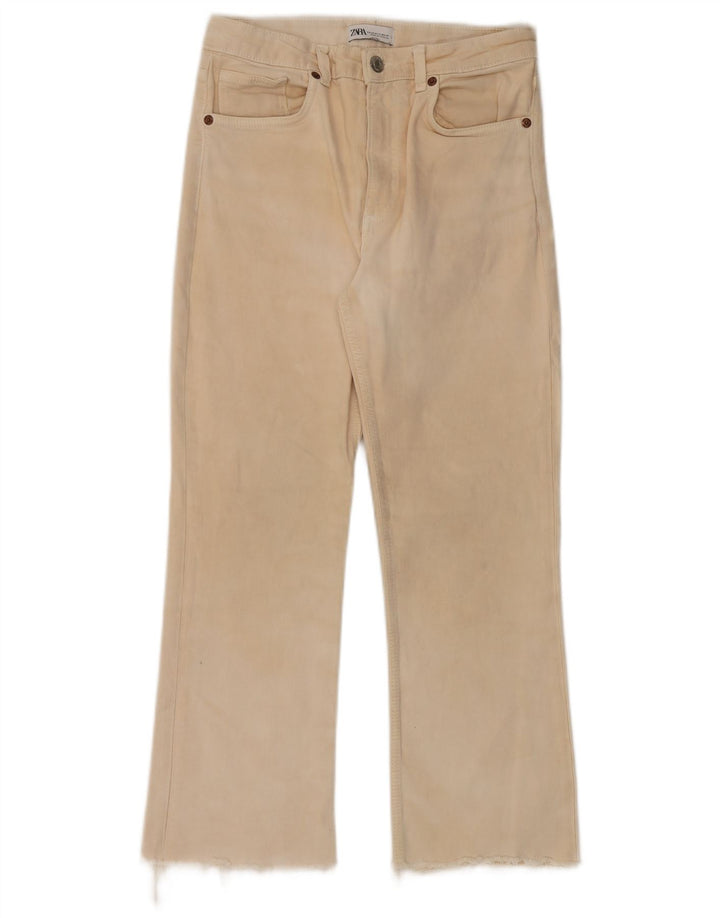 Pantaloni casual pentru femei Bootcut Zara EU 40 Medium W30 L26 Bej