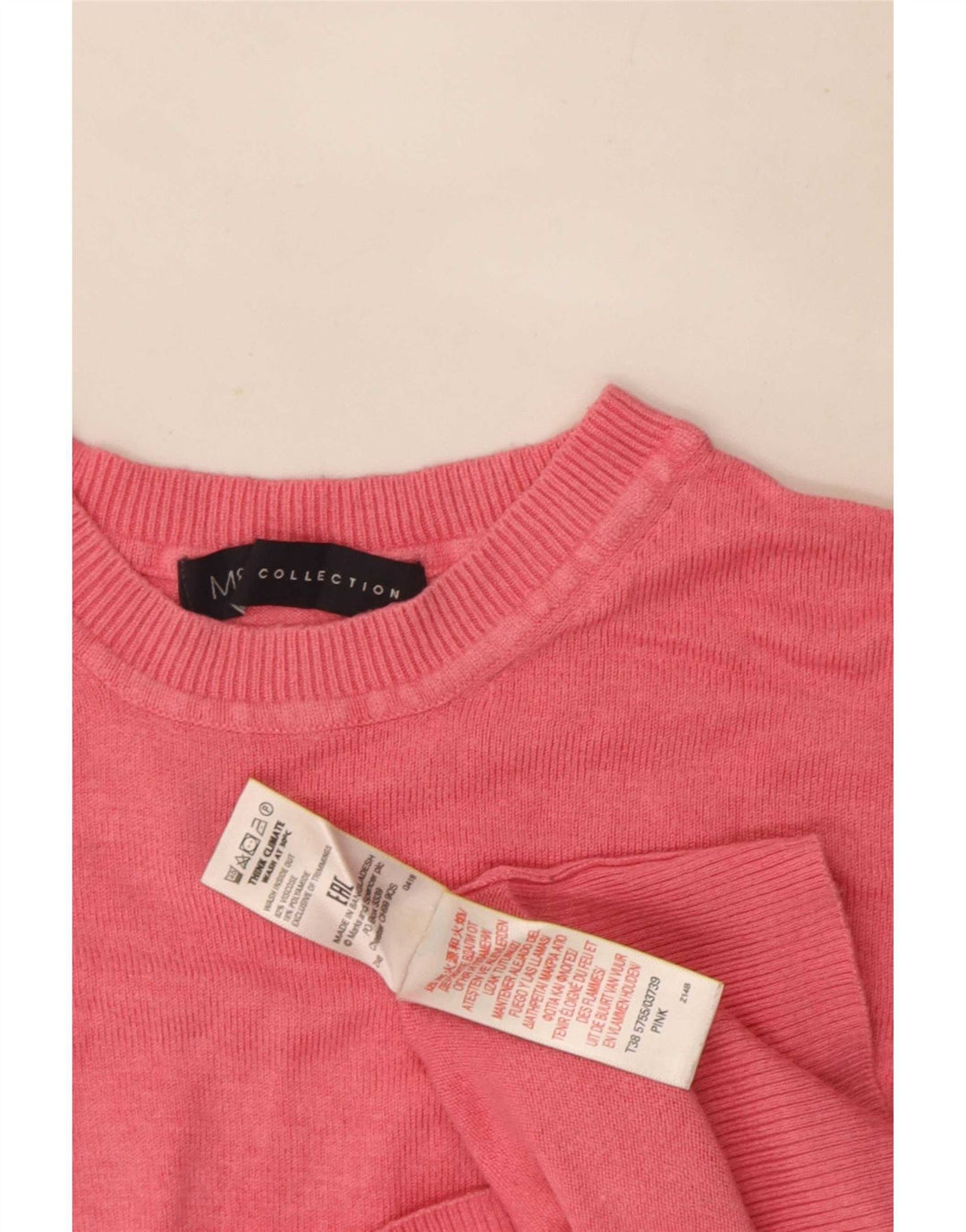 Pulover pentru femei Marks & Spencer cu decolteu rotund UK 8 mic roz