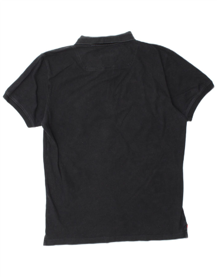 Tricou polo pentru bărbați DIESEL, bumbac negru mare