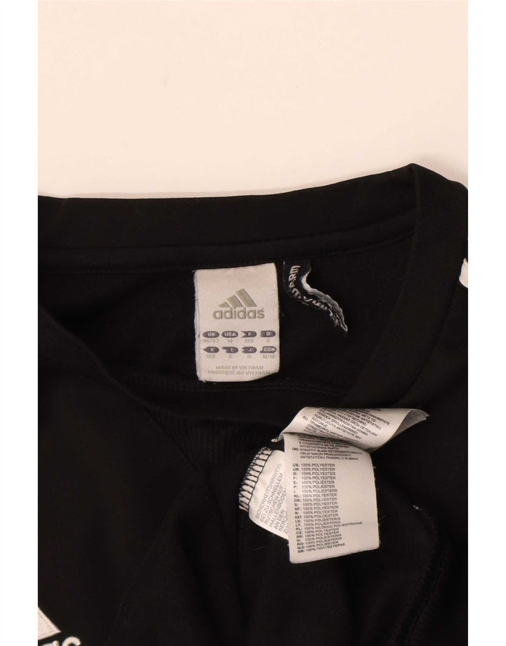 Pulover adidas Climalite pentru bărbați UK 40/42 Poliester mediu negru