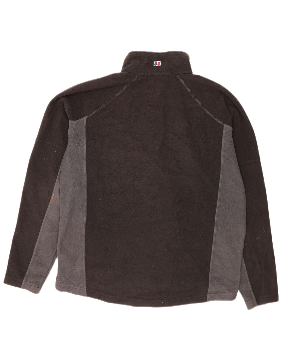 Jumper pentru bărbați Berghaus, cu fermoar și gât, din lână, mare, negru, din poliester