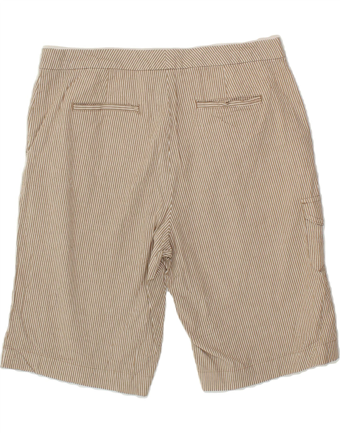 IZOD Womens Cargo Shorts US 10 Large W32  Beige Striped Cotton Vintage Izod and Second-Hand Izod from Messina Hembry 