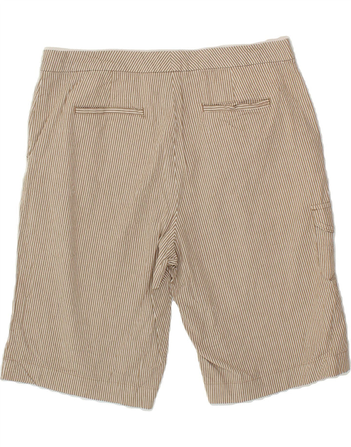 IZOD Womens Cargo Shorts US 10 Large W32  Beige Striped Cotton Vintage Izod and Second-Hand Izod from Messina Hembry 