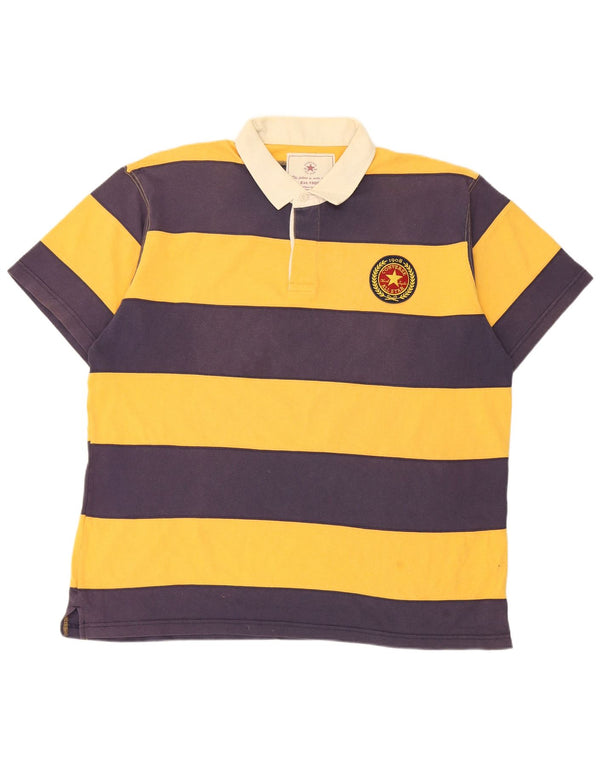 Tricou polo Converse Rugby pentru bărbați 3XL, bleumarin, cu dungi
