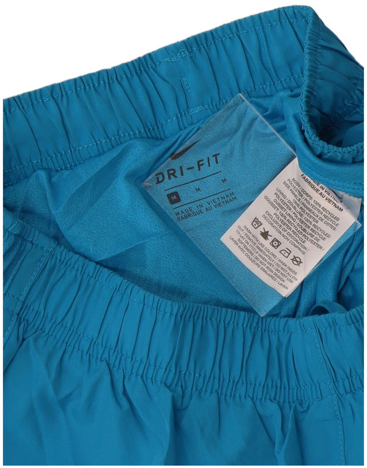 Pantaloni scurti sport NIKE Dri Fit pentru femei UK 14 Medium Blue Poliester