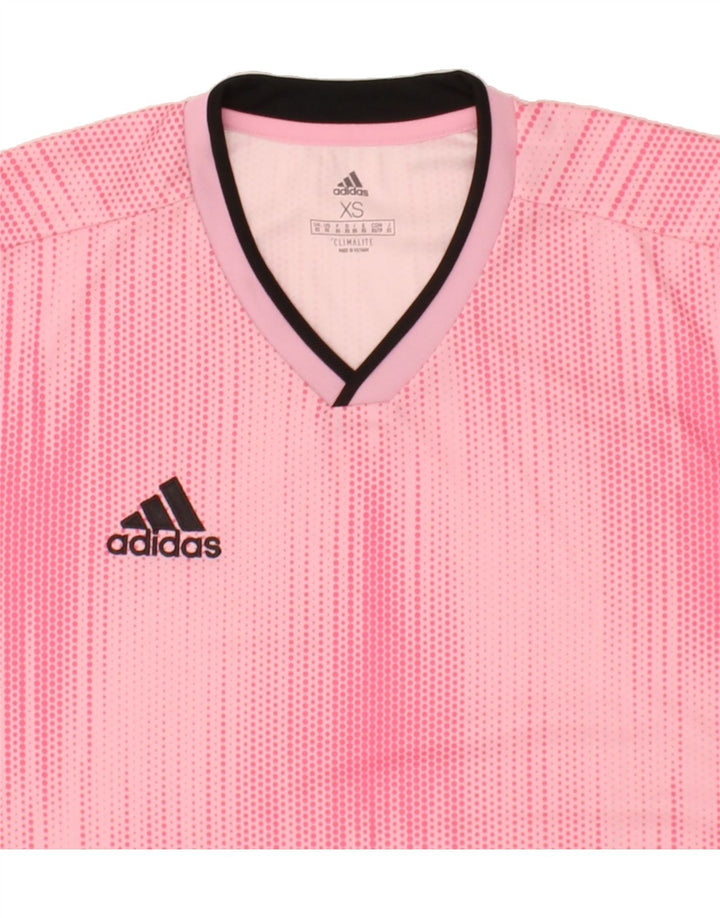ADIDAS Mens Climalite T-Shirt Top XS Pink Spotted Polyester Vintage Adidas and Second-Hand Adidas from Messina Hembry 
