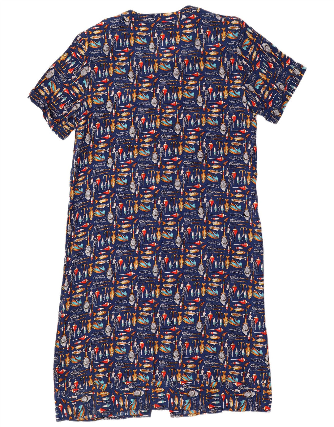 Karel Rochie cămașă cu model abstract pentru femei UK 14 Medium Bleumarin