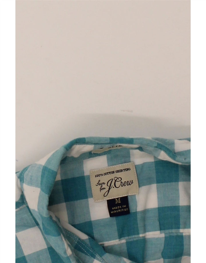 J. CREW Mens Slim Shirt Medium Blue Gingham Cotton Vintage J. Crew and Second-Hand J. Crew from Messina Hembry 